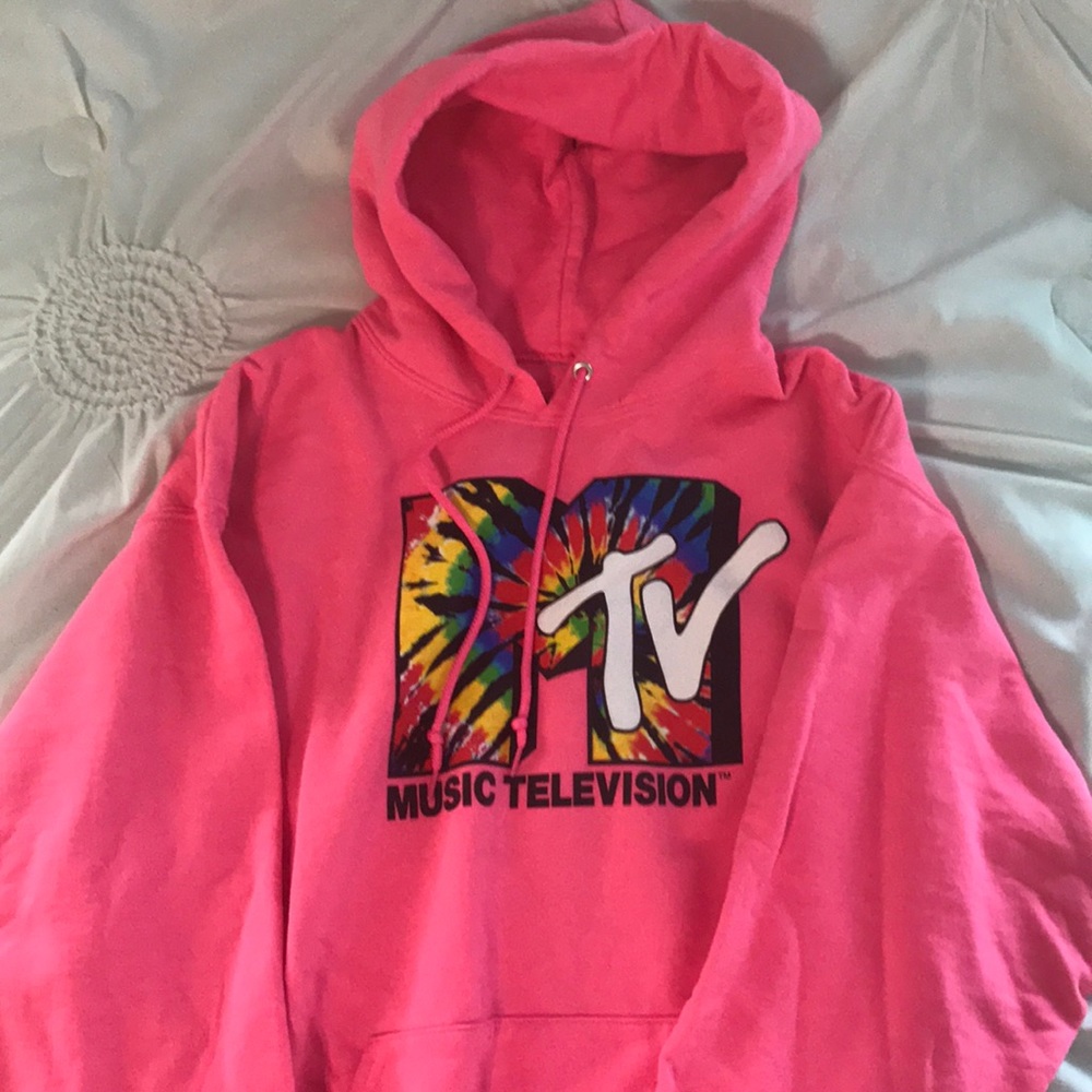 Neon pink mtv sweatshirt